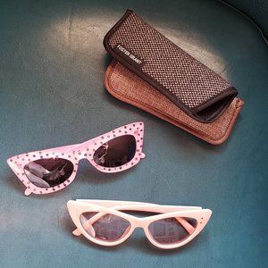 Pink Cat Eyes sunlasses & pink lens glasses